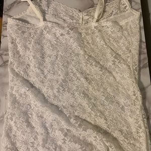 White lace tank top